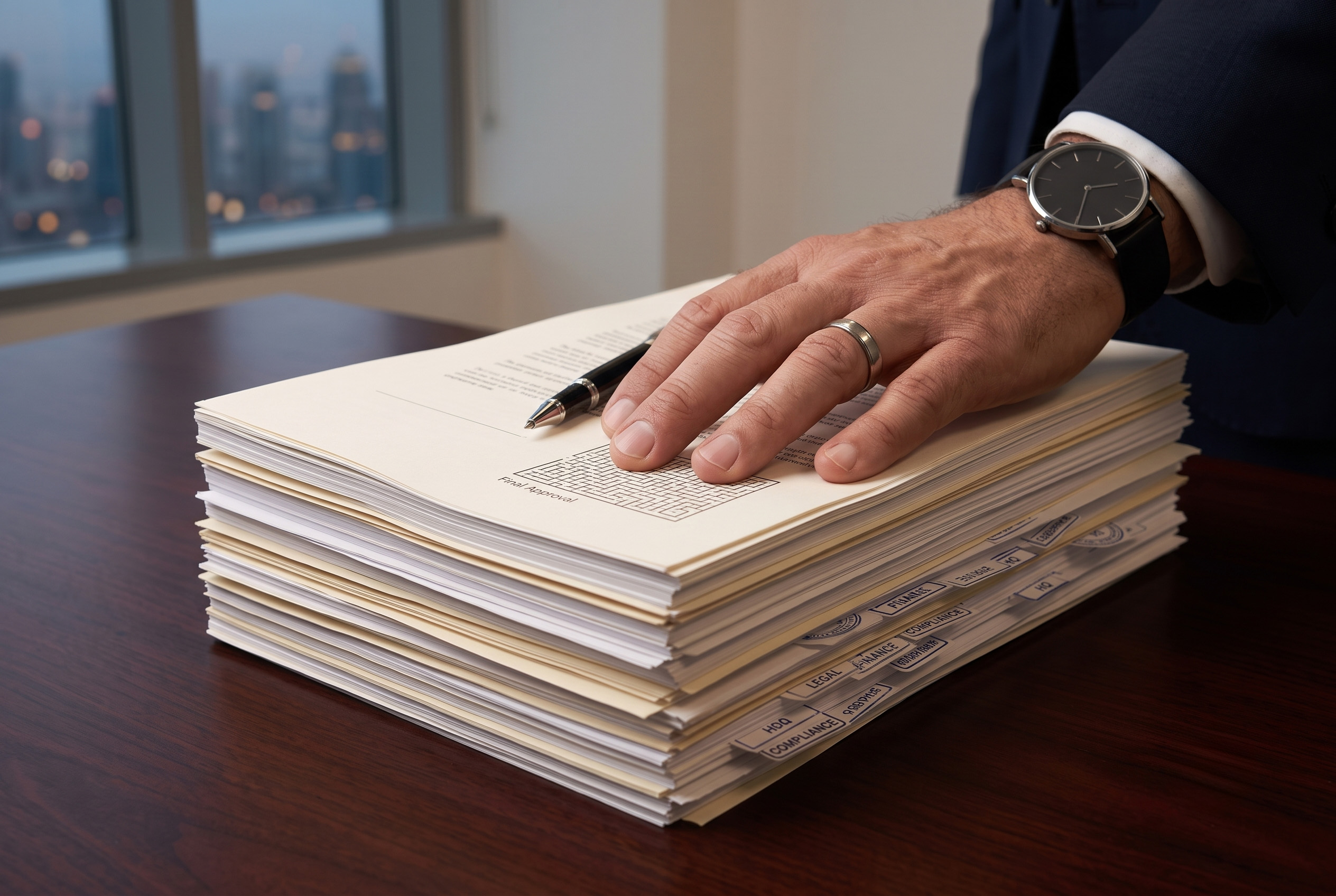 Complex business approval chains causing structural friction